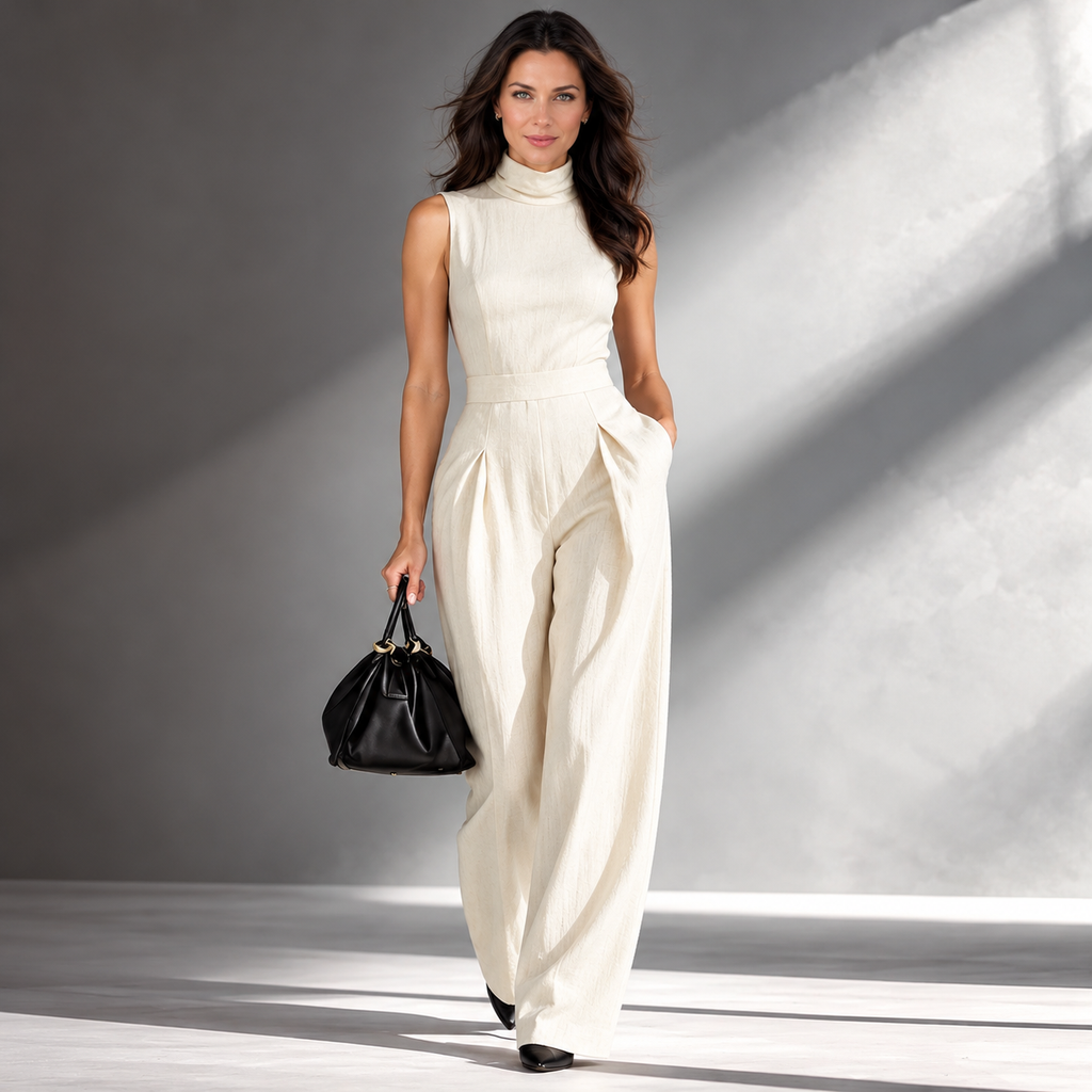 Maria – Mono elegante de pierna ancha