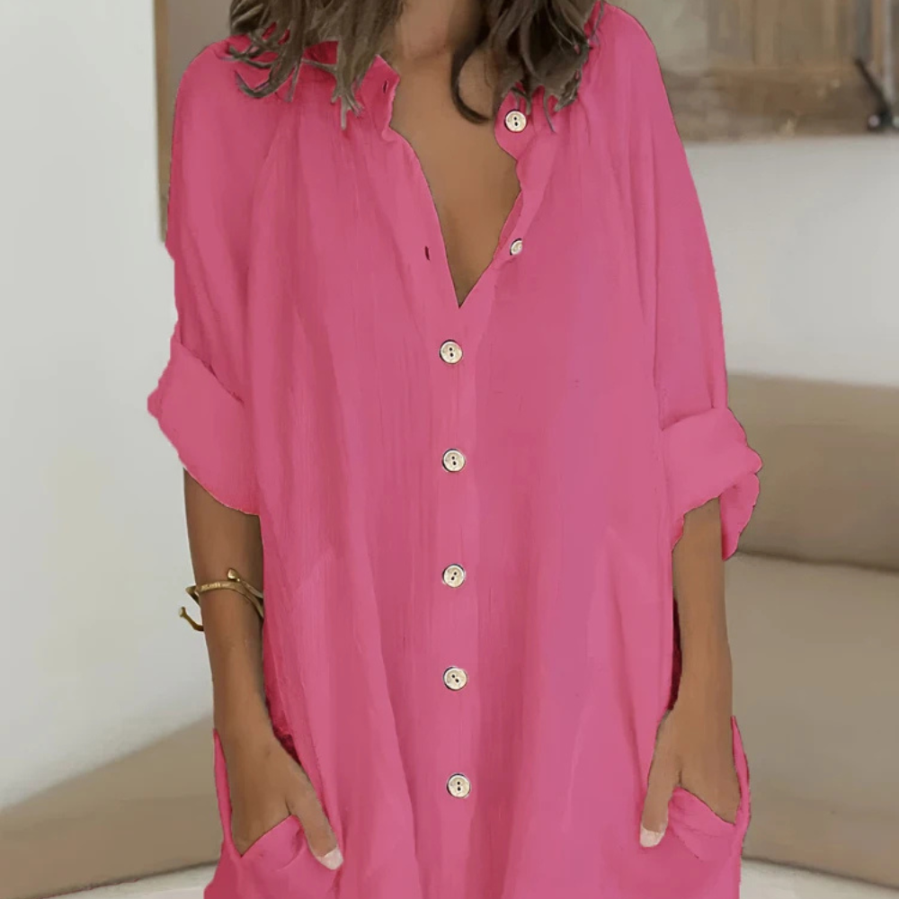 Sofía - Oversized Long Summer Blouse