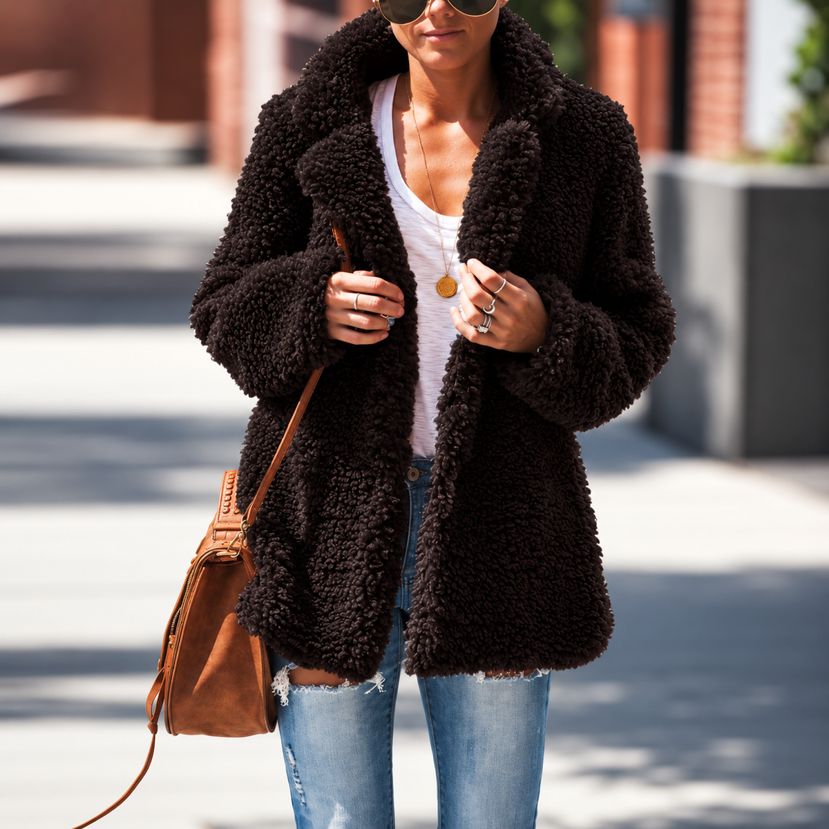 Mati - Gilet en imitation laine