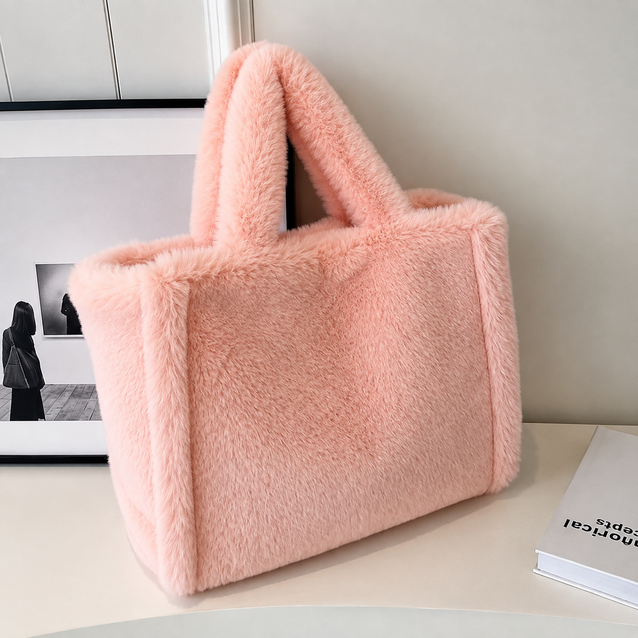 Candela - Bolso de pelo sintético afelpado