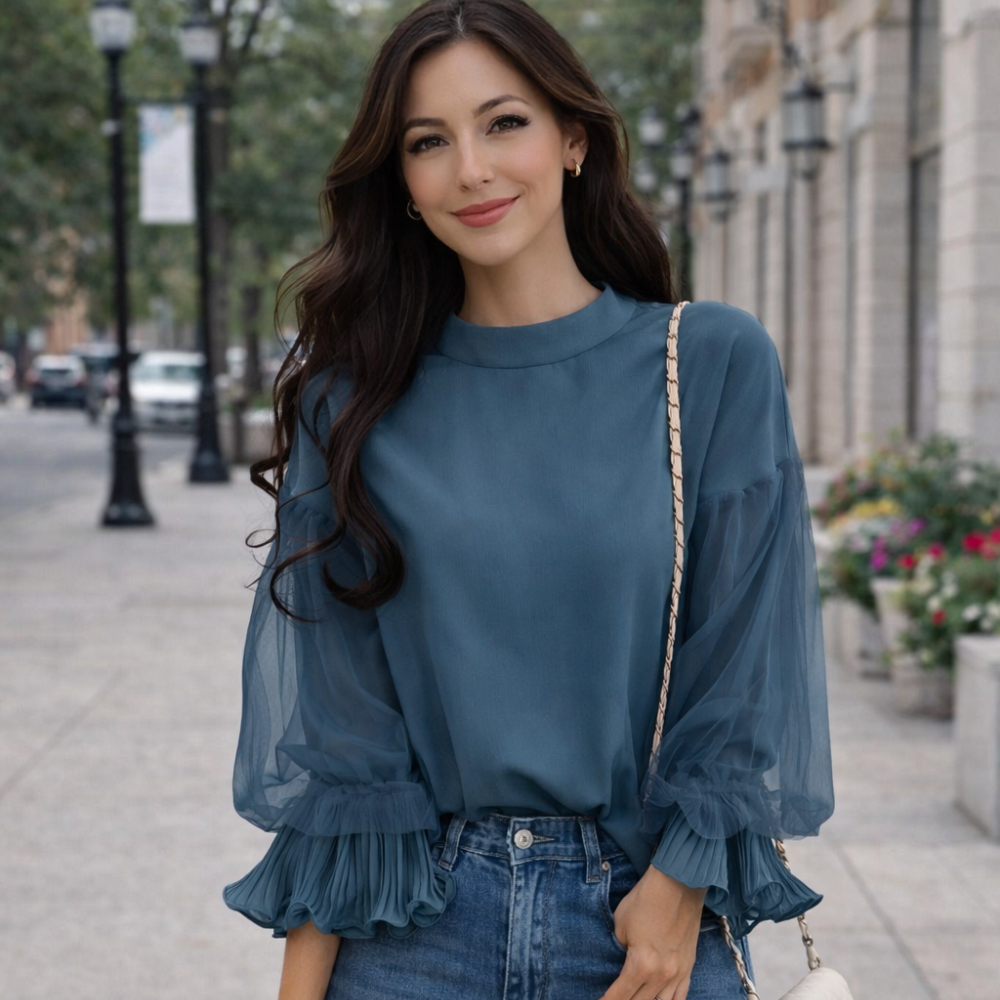 Emilia - Elegant blouse with unique details