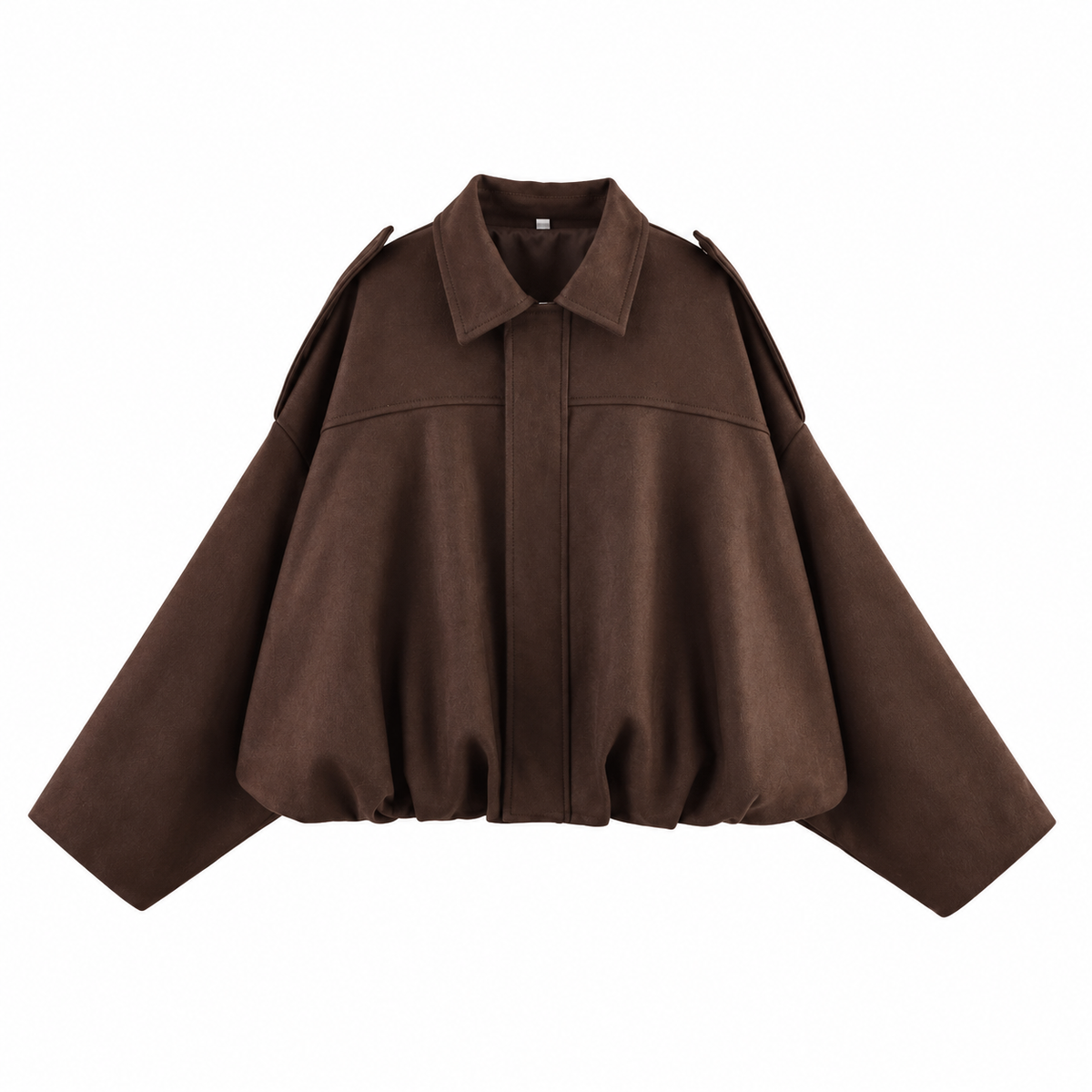 Cloe – Bomber de antelina con cuello de solapa