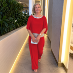 Celeste - Sequin set and palazzo trousers