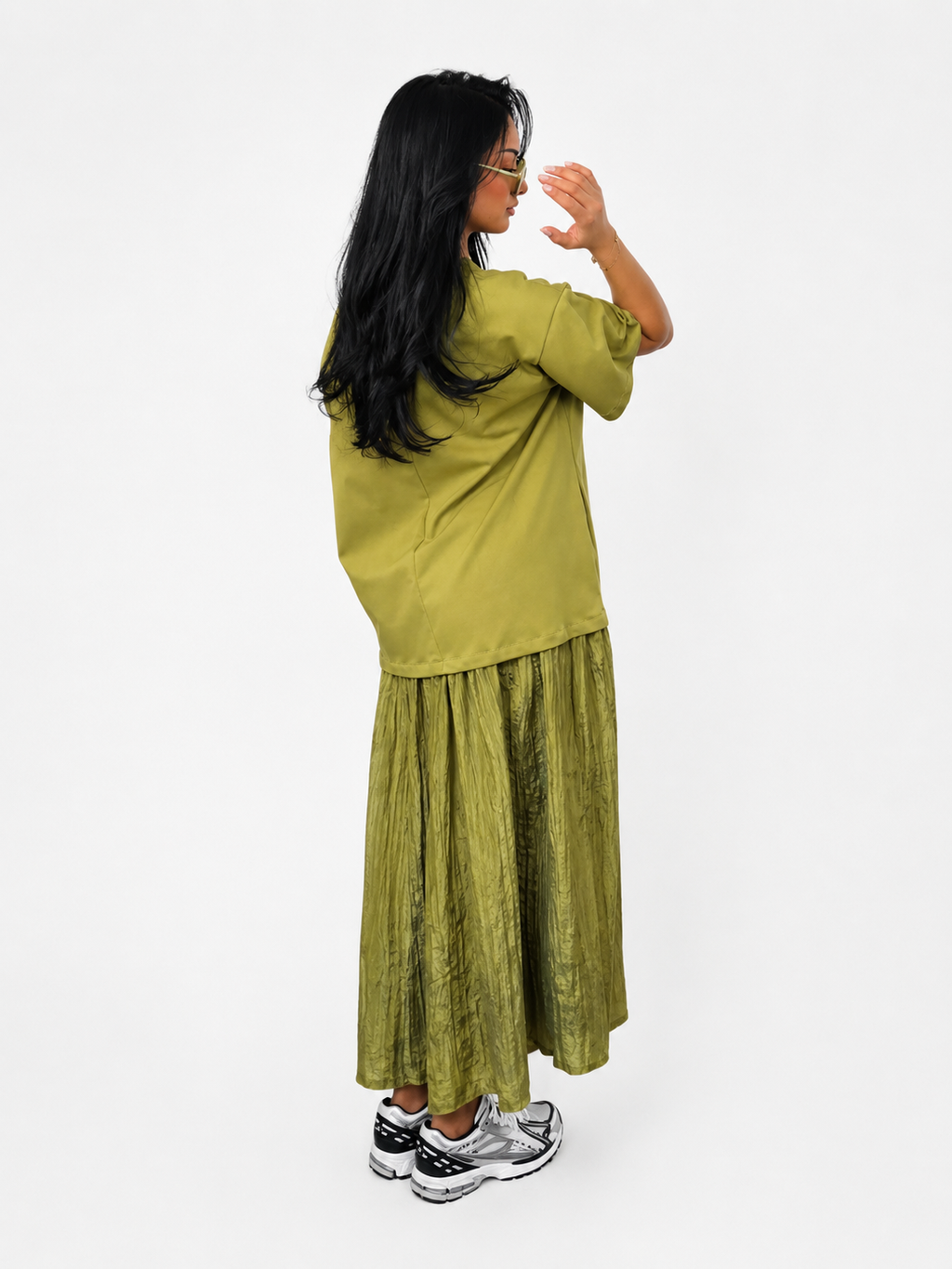 Ironica – Vestido Largo Patchwork Fluido