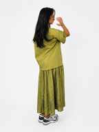 Ironica – Vestido Largo Patchwork Fluido