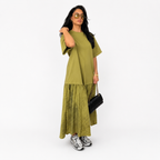 Ironica – Vestido Largo Patchwork Fluido