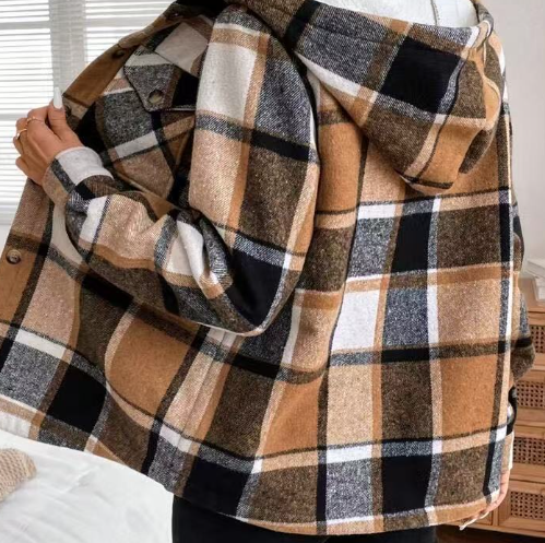 Bruna - Chaqueta de cuadros polar de poliéster