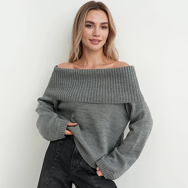 Amaia – Jersey de punto con escote asimétrico