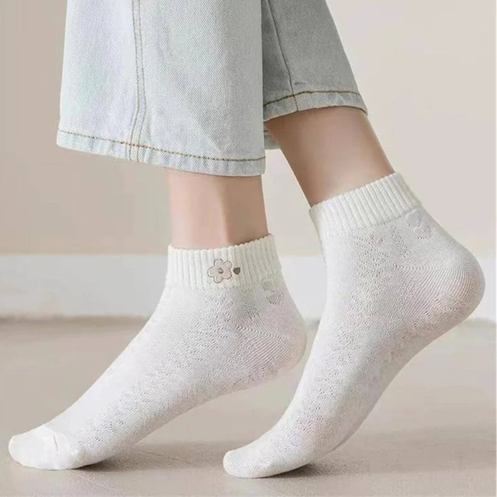 Dianila – Pack 5 Calcetines Cortos Mujer Suaves y Transpirables con Diseño Cartoon