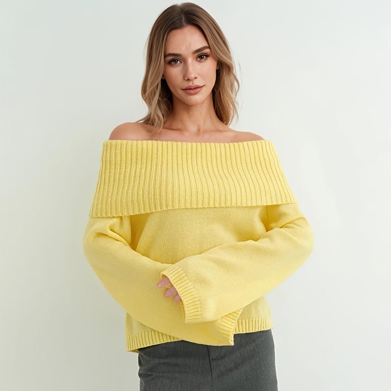 Amaia – Jersey de punto con escote asimétrico