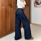 Marta - wide-leg denim cotton jeans