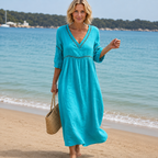 Elena - Robe Midi d'Été Élégante