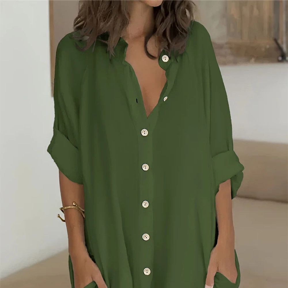 Sofía - Oversized Long Summer Blouse
