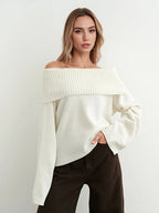 Amaia – Jersey de punto con escote asimétrico