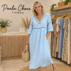 Elena - Vestido Elegante Midi de Verano