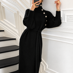 Maka - high-neck knit dress