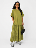 Ironica – Vestido Largo Patchwork Fluido