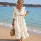 Elena - Robe Midi d'Été Élégante