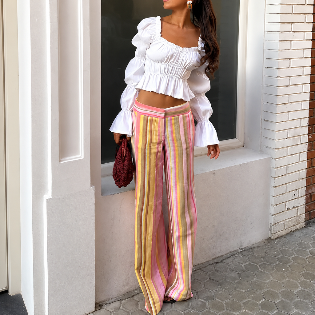 Noelia - Pantalón de pernera ancha