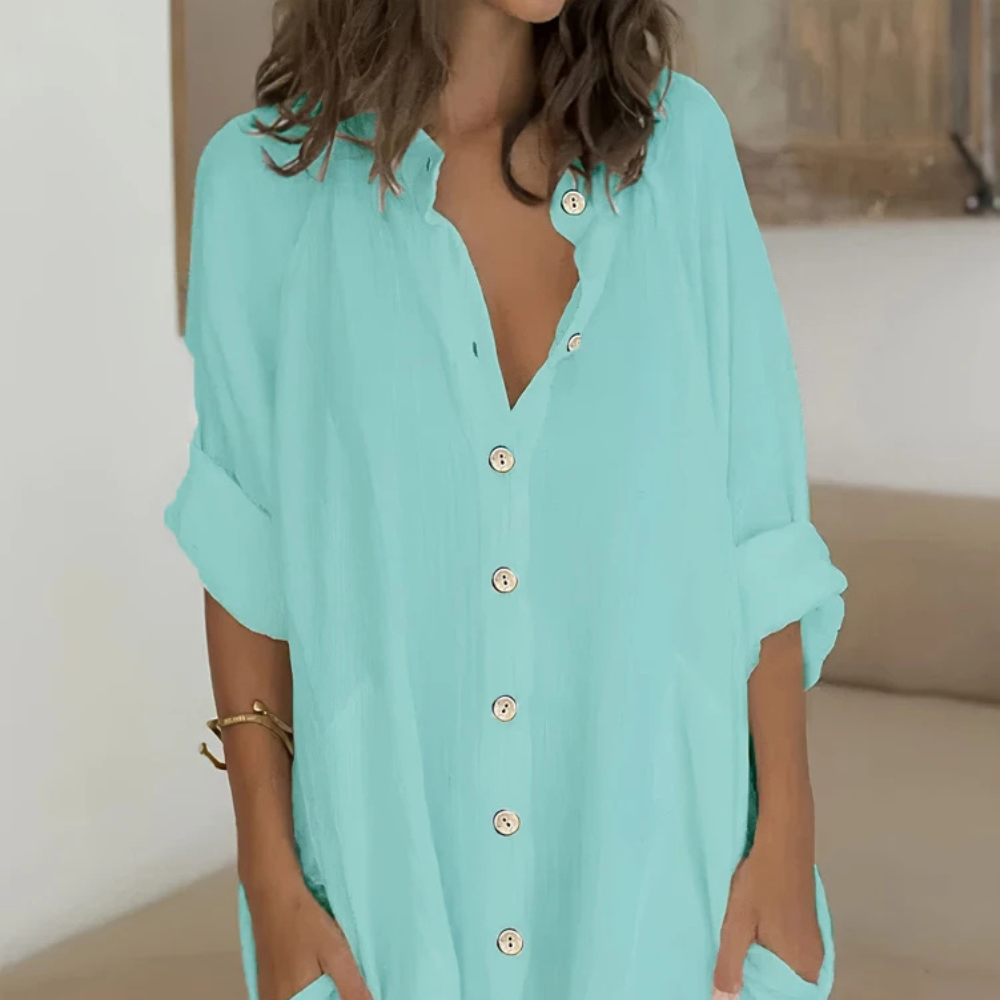 Sofía - Oversized Long Summer Blouse