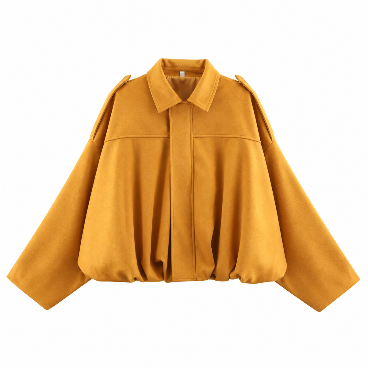 Cloe – Bomber de antelina con cuello de solapa