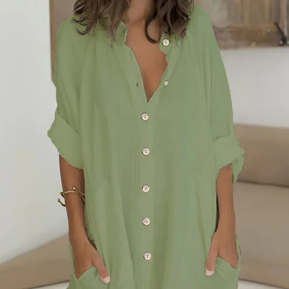 Sofía - Oversized Long Summer Blouse
