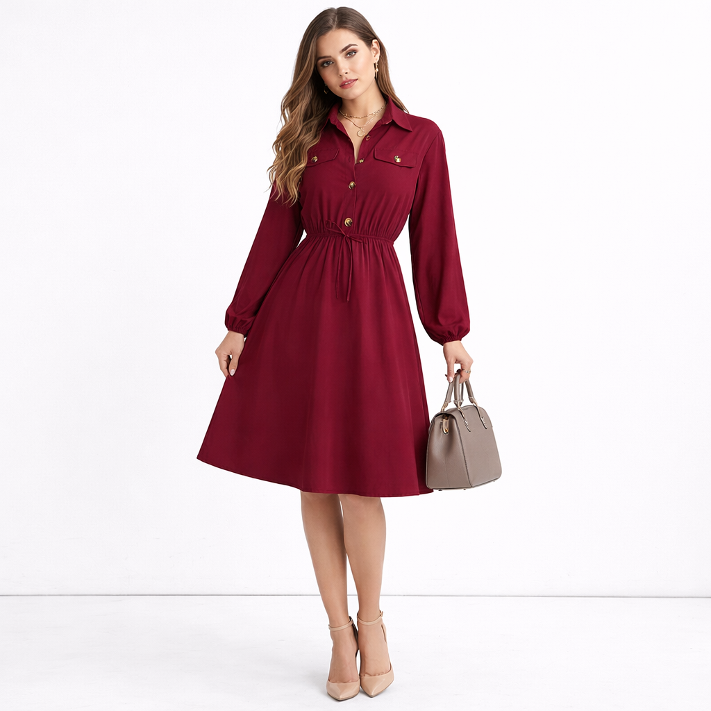 Pennsylvania - Collared Button-Down Dress