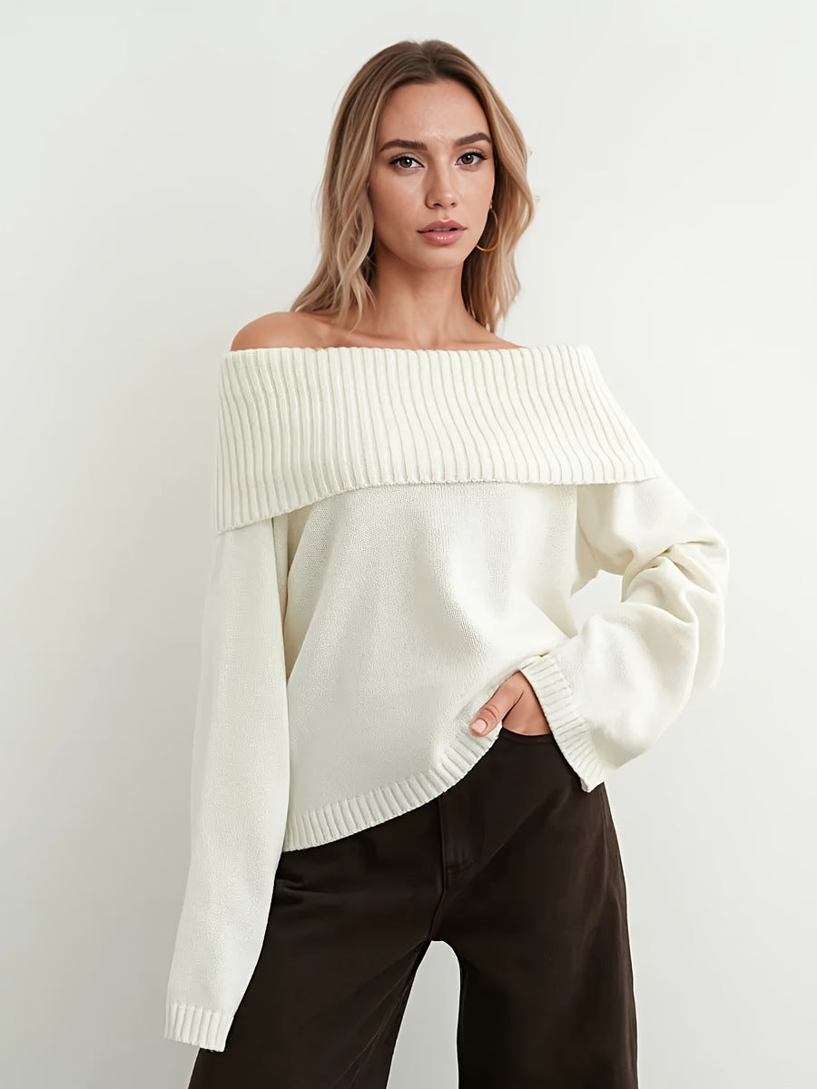 Amaia – Jersey de punto con escote asimétrico