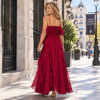 Mirta - Long floral polyester dress