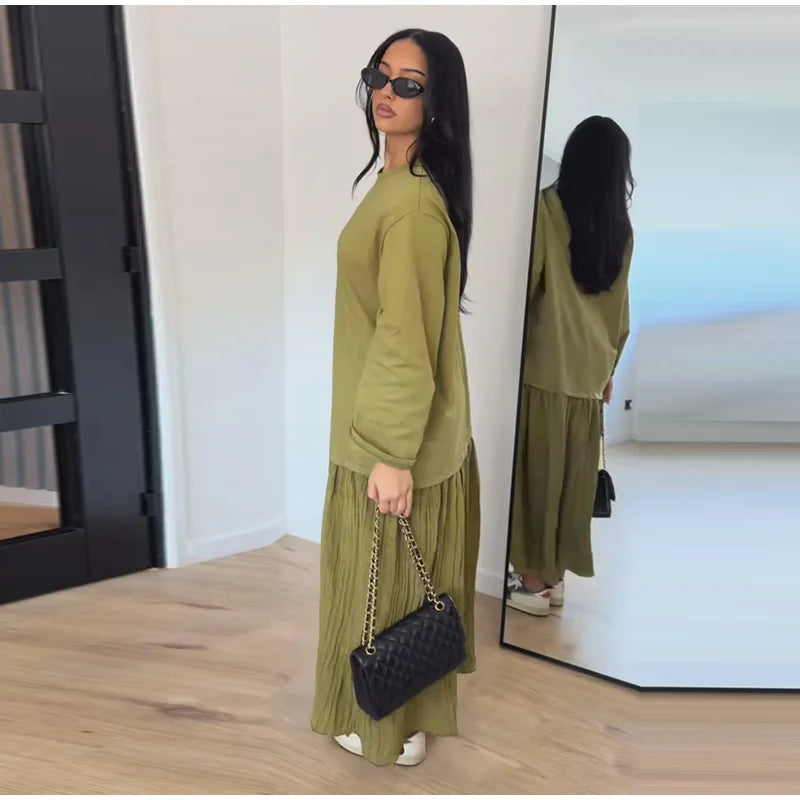 Ironica – Vestido Largo Patchwork Fluido