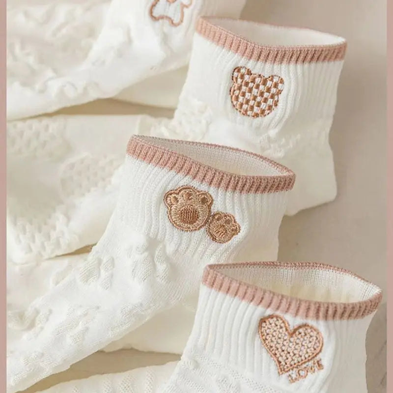 Ursula - Calcetines Florales Mujer Pack 5 – Transpirables, Suaves y Diseño Cute