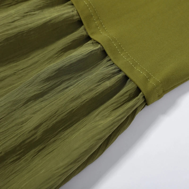 Ironica – Vestido Largo Patchwork Fluido
