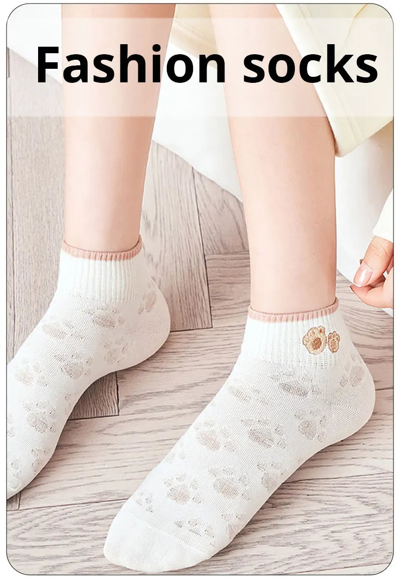 Ursula - Calcetines Florales Mujer Pack 5 – Transpirables, Suaves y Diseño Cute