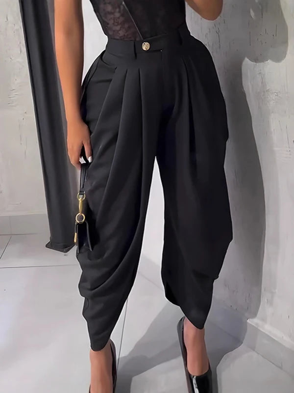 Clelia - Mid-rise Cargo Harem Pants