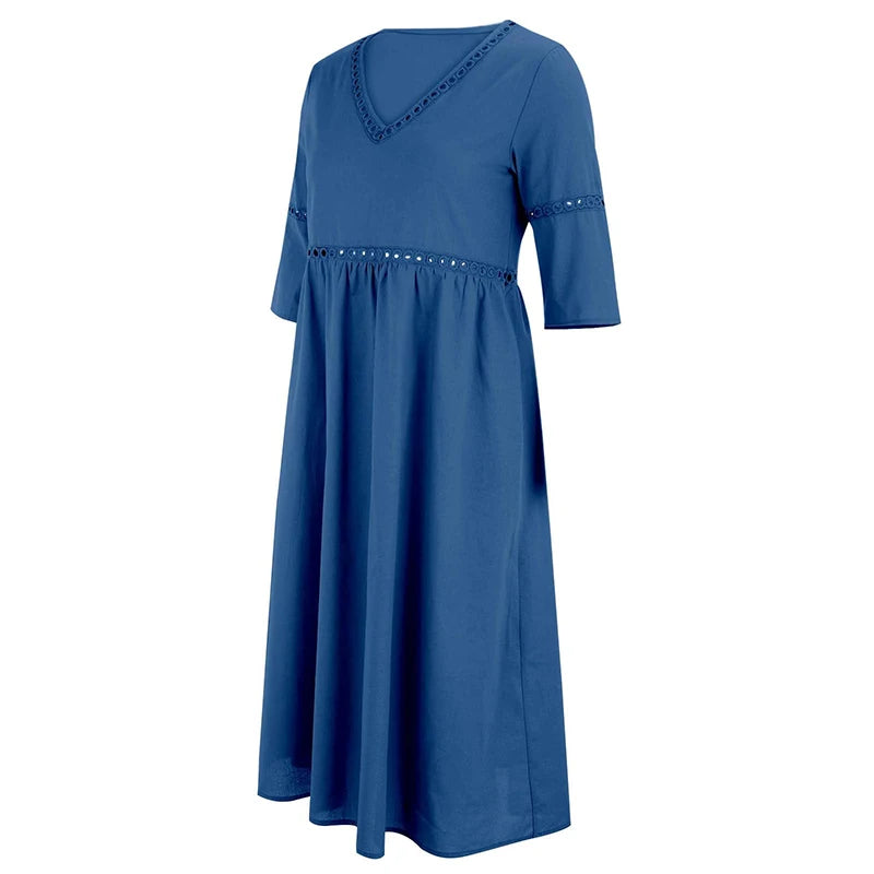 Elena - Vestido Elegante Midi de Verano