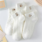 Dianila – Pack 5 Calcetines Cortos Mujer Suaves y Transpirables con Diseño Cartoon