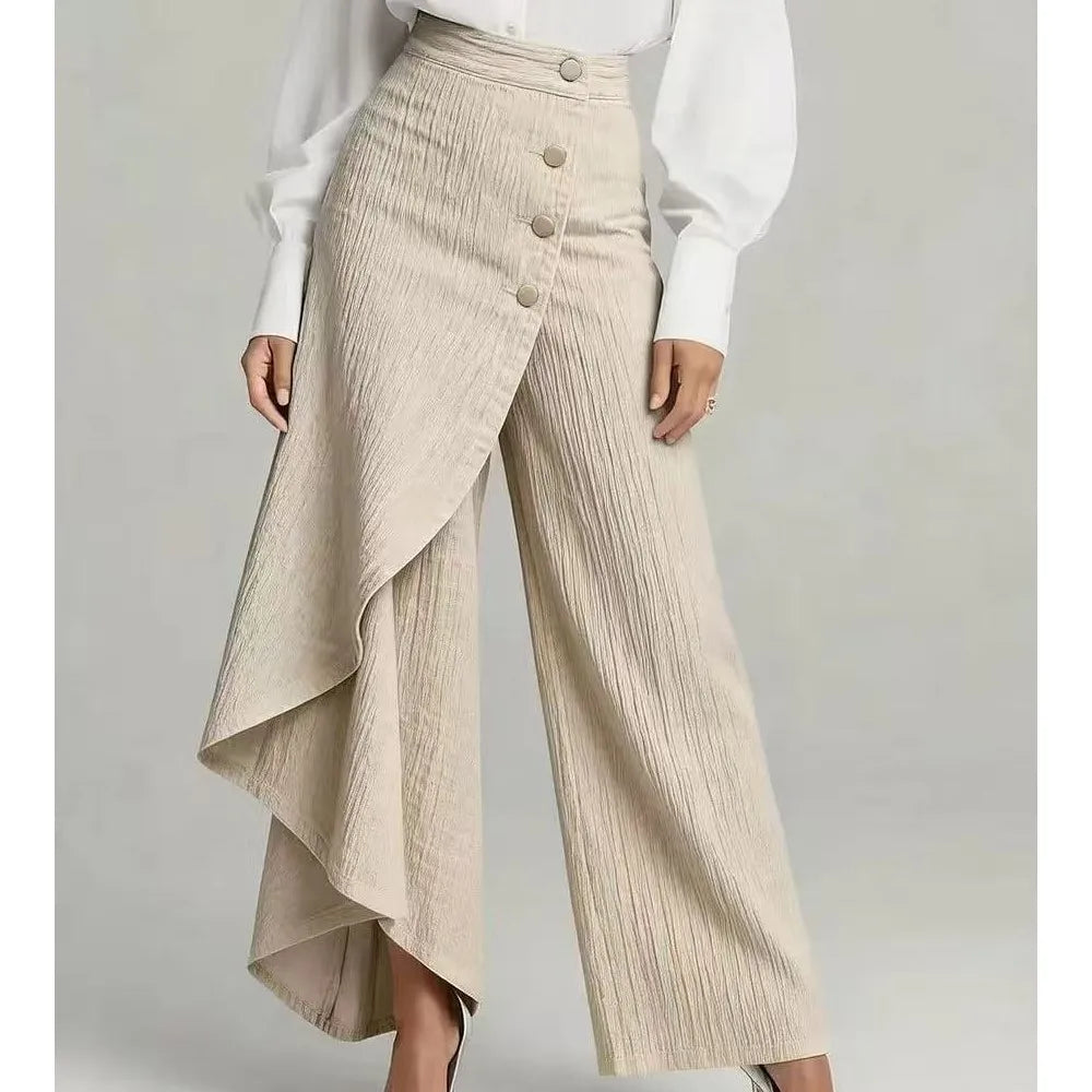 Celestine - High-Waisted Wide Leg Trousers