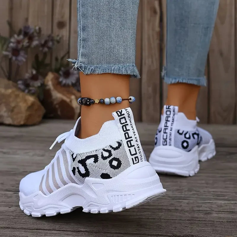 Leona - Leopard Print Canvas Slip-On Sneakers