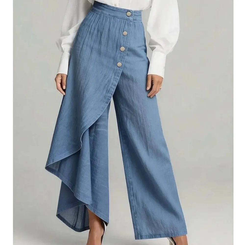 Celestine - High-Waisted Wide Leg Trousers