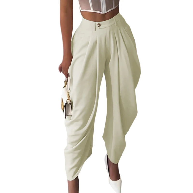 Clelia - Pantalón Harem Cargo de Cintura Media