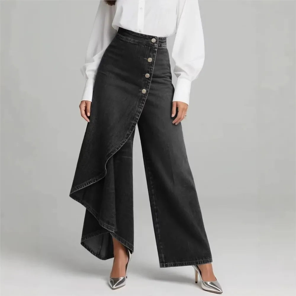 Celestine - High-Waisted Wide Leg Trousers