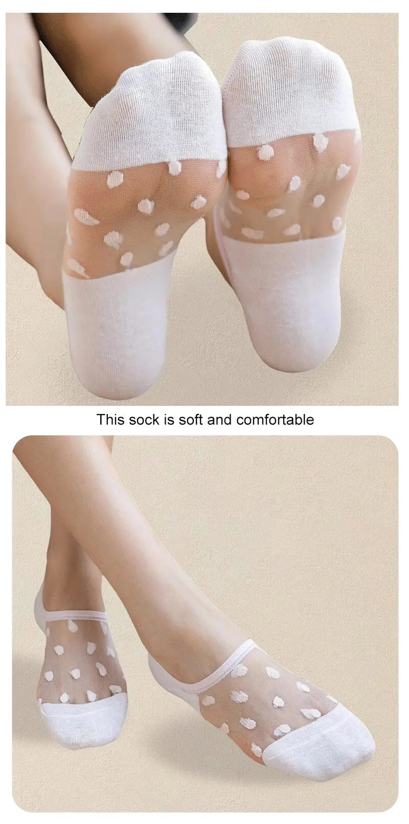 Bendecida - Calcetines Lunares Mujer Pack 5