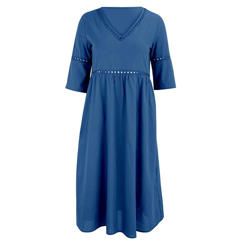 Elena - Vestido Elegante Midi de Verano
