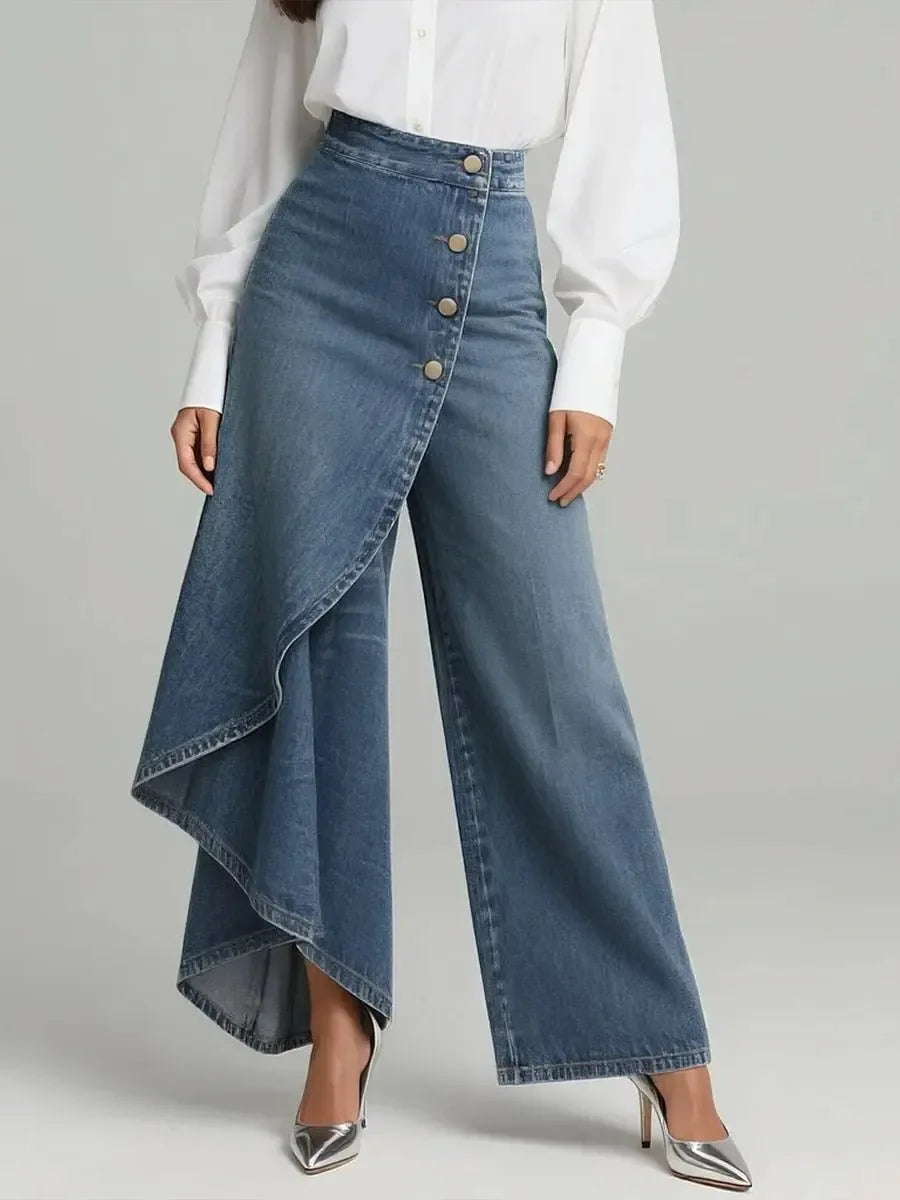 Celestine - High-Waisted Wide Leg Trousers