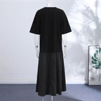 Ironica – Vestido Largo Patchwork Fluido