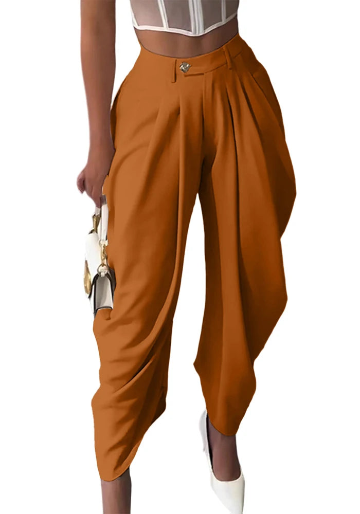 Clelia - Mid-rise Cargo Harem Pants