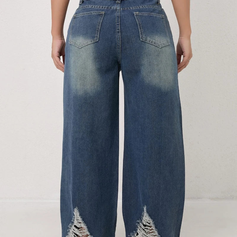 Aura – European Cut Urban Style Wide Leg Denim Jeans