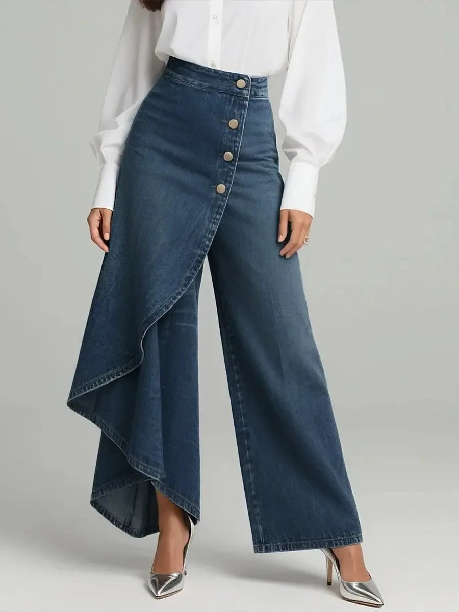 Celestine - High-Waisted Wide Leg Trousers