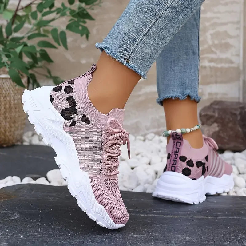 Leona - Leopard Print Canvas Slip-On Sneakers
