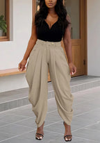 Clelia - Pantalón Harem Cargo de Cintura Media